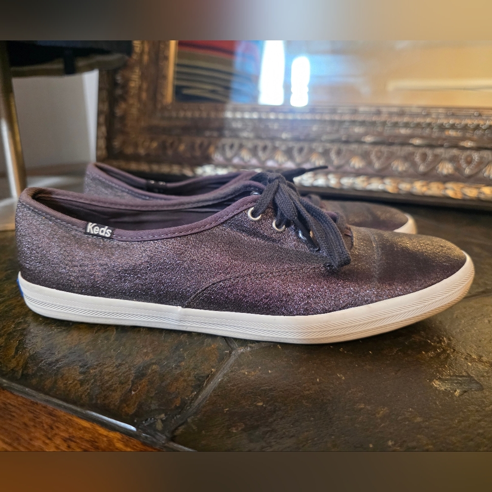 Keds Champion Metallic Silver Sneakers - Sz 8.5